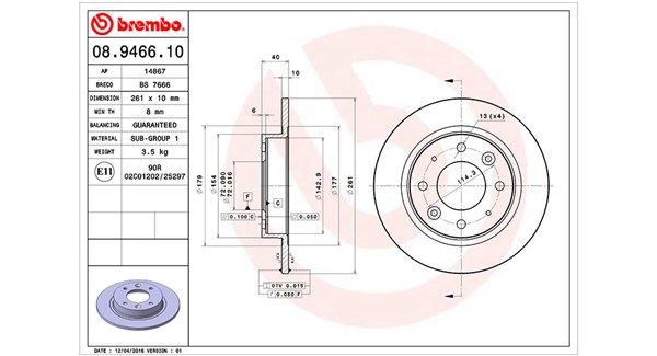 MAGNETI MARELLI Тормозной диск 360406095200